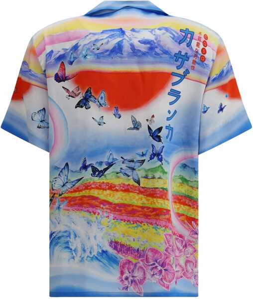 Camasi casual Casablanca Teacher Butterfly Landscape short sleeves Shirt BUTTERFLY MOUNTAIN Femei (BM 18967864) 3