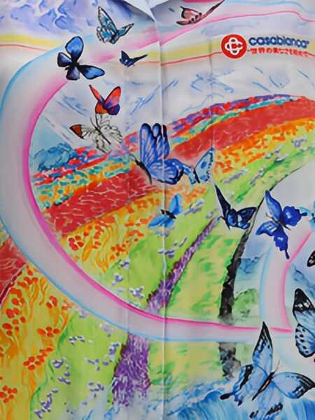 Camasi casual Casablanca Teacher Butterfly Landscape short sleeves Shirt BUTTERFLY MOUNTAIN Femei (BM 18967864) 4