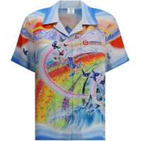 Camasi casual Teacher Butterfly Landscape short sleeves Shirt Femei