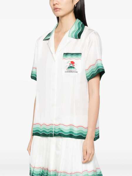 Camasi casual Casablanca Silk Cuban Collar short sleeve Shirt MONTAGNE ONDULEE Femei (BM 18967873) 3