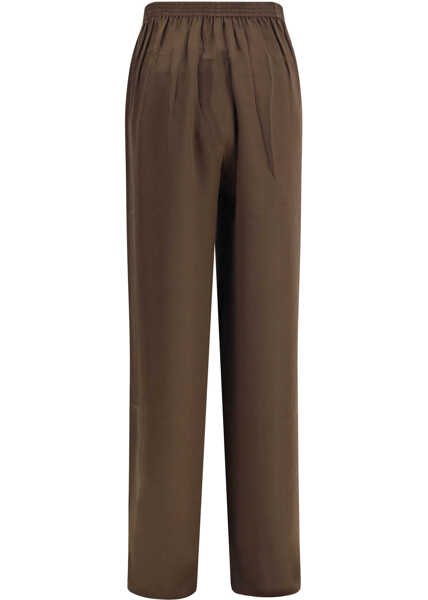 Pantaloni casual PETAR PETROV Silk wide leg Pants UMBER Femei (BM 18967900) 2