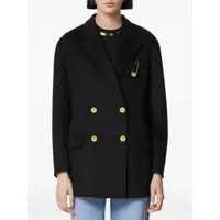 Paltoane Dama - Paltoane Versace Wool and cachemire Double-breasted Coat BLACK Femei (BM 18967903) - B-mall.ro