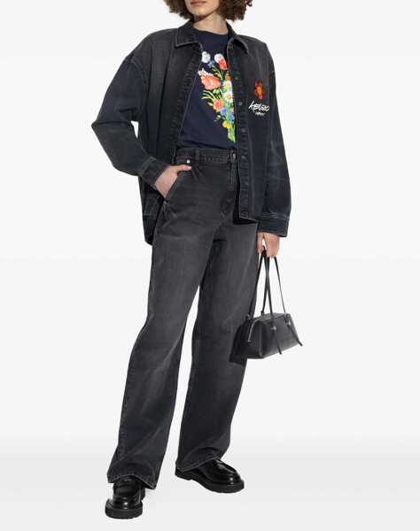 Camasi de blugi Kenzo Kenzo x Futura Workwear embroidered japanese Denim Shirt MEDIUM STONE BLACK DENIM Femei (BM 18967963) 2