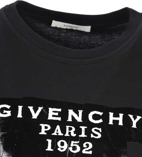 Tricouri Givenchy Cotton T-shirt with print black givenchy tape BLACK Femei (BM 18967966) 4