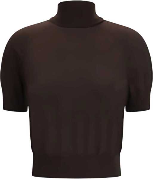 Pulovere PETAR PETROV Short sleeve wool Sweater EBONY WOOD Femei (BM 18967969) 1