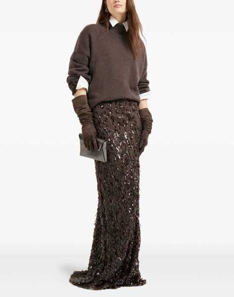 Pulovere Brunello Cucinelli Cashmere turtleneck Sweater MORO Femei (BM 18967975) 2