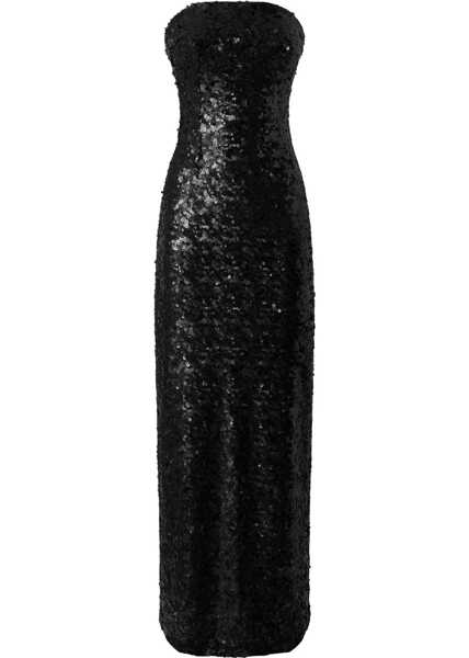 Rochii Pinko Nintendos black stretch tulle embroidered dress with sequins NERO LIMOUSINE Femei (BM 18967996) 2