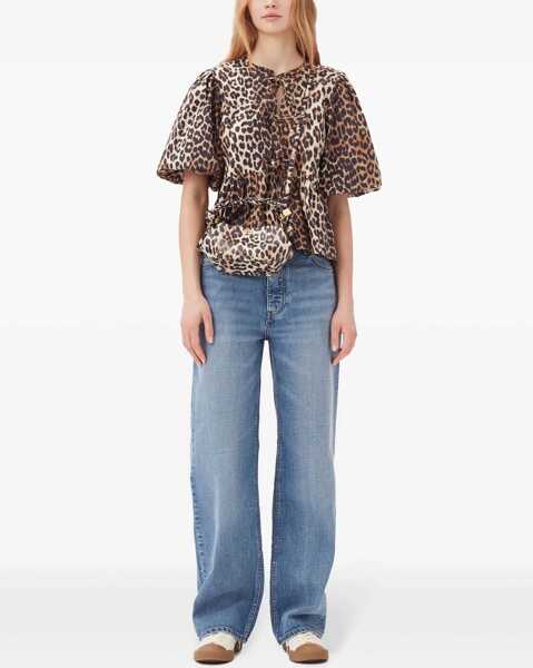 Camasi casual Ganni Leopard cotton Shirt LEOPARD Femei (BM 18968005) 2