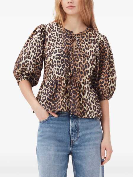 Camasi casual Ganni Leopard cotton Shirt LEOPARD Femei (BM 18968005) 5