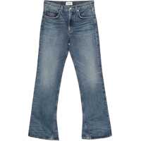 Blugi Kick Boot Jeans stencil color mid rise Femei