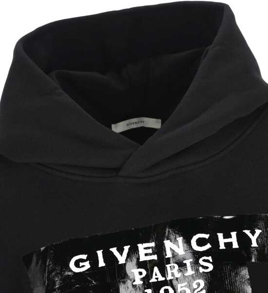 Bluze de trening Givenchy Gauzy fabric Hoodie with givenchy tape BLACK Femei (BM 18968035) 4