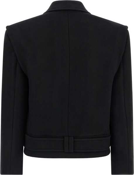 Paltoane Balmain Wool Double-breasted Coat NOIR Femei (BM 18968059) 2