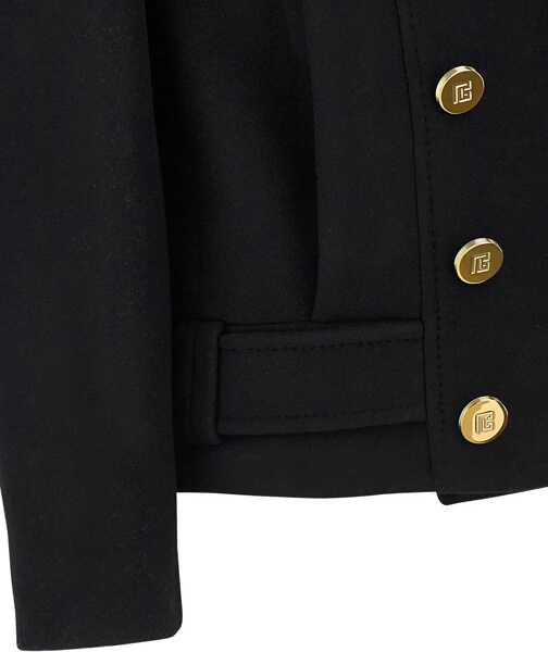 Paltoane Balmain Wool Double-breasted Coat NOIR Femei (BM 18968059) 4