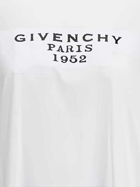 Tricouri Givenchy Boxy cotton T-shirt with givenchy tape print WHITE Femei (BM 18968071) 4