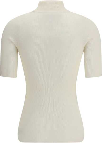 Topuri SA SU PHI Ribbed knit Top IVORY Femei (BM 18968080) 2