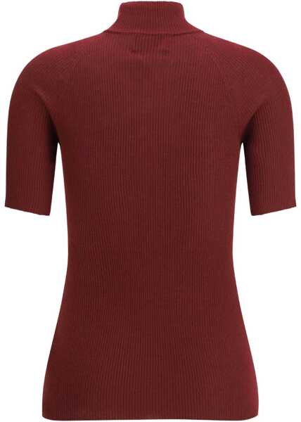 Topuri SA SU PHI Ribbed knit Top BORDEAUX Femei (BM 18968089) 2