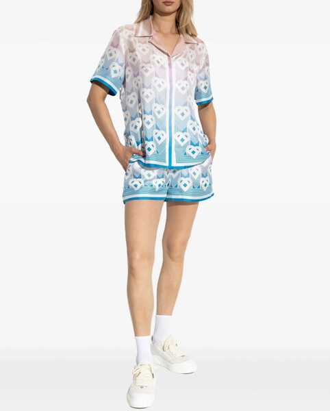 Pantaloni scurti Casablanca Gradient Heart Monogram Silk Shorts DEGRADE HEART MONOGRAM Femei (BM 18968110) 2