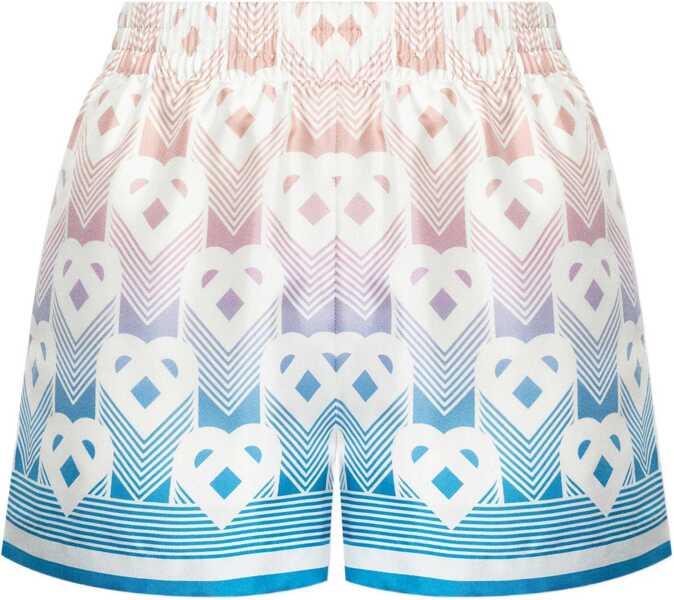Pantaloni scurti Casablanca Gradient Heart Monogram Silk Shorts DEGRADE HEART MONOGRAM Femei (BM 18968110) 1