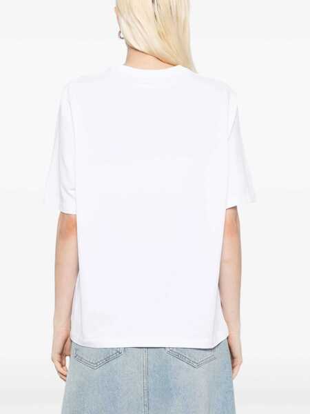 Tricouri MAISON KITSUN Contrast logo T-Shirt WHITE/BLACK Femei (BM 18968122) 4