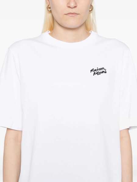 Tricouri MAISON KITSUN Contrast logo T-Shirt WHITE/BLACK Femei (BM 18968122) 5