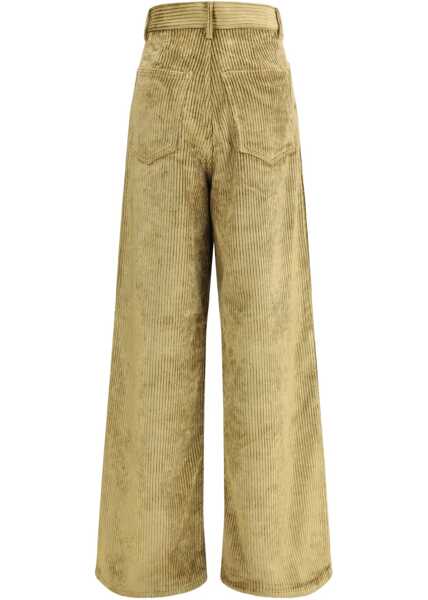 Pantaloni casual PETAR PETROV Corduroy wide leg Pants GOLD Femei (BM 18968125) 2