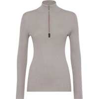 Pulovere casual Zipped high neck Top Femei