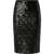 Pinko Pappacieca pencil skirt with sequins NERO LIMOUSINE