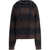 PETAR PETROV Striped hooded Sweater COFFEE/BLACK