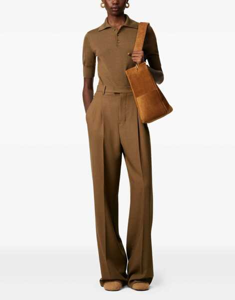 Pantaloni casual AMI Paris High-waist trousers NOISETTE Femei (BM 18968206) 2