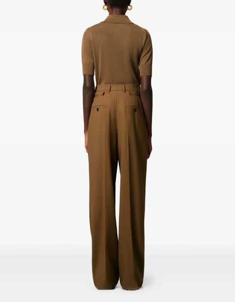 Pantaloni casual AMI Paris High-waist trousers NOISETTE Femei (BM 18968206) 4