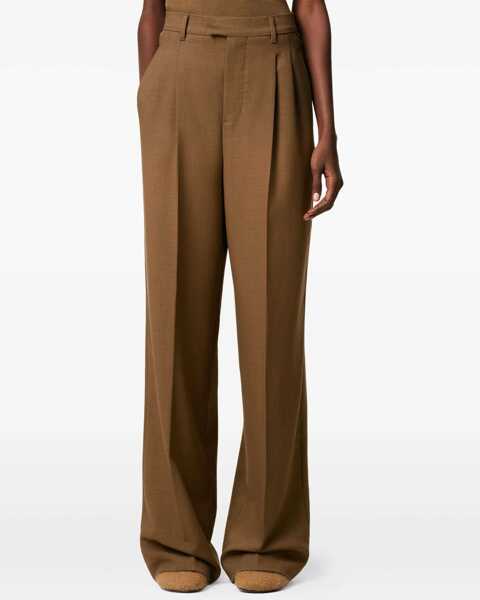 Pantaloni casual AMI Paris High-waist trousers NOISETTE Femei (BM 18968206) 5