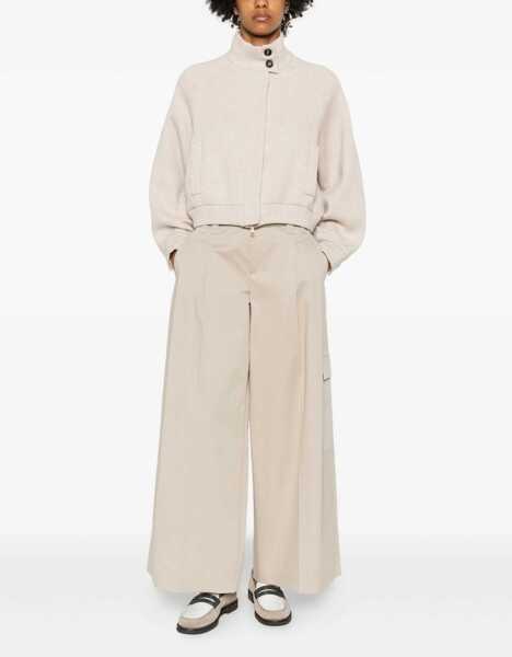 Cardigane Brunello Cucinelli Cashmere Cardigan RUSTIC BEIGEPANAMA Femei (BM 18968233) 2