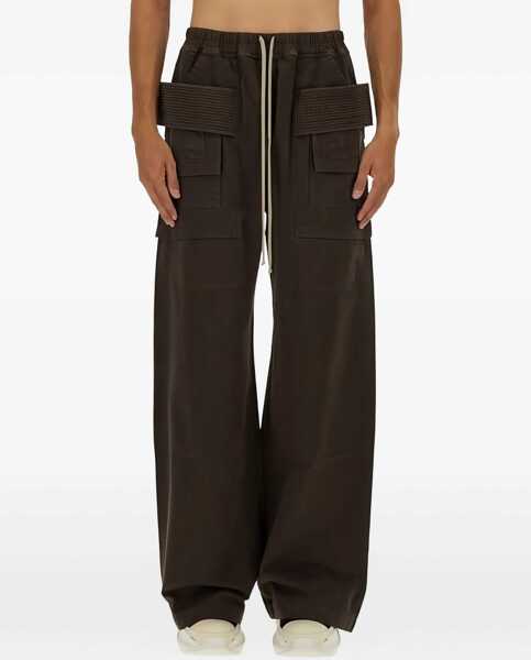 Pantaloni casual Rick Owens Creatch Wide Cargo Pants BROWN Barbati (BM 18968590) 1