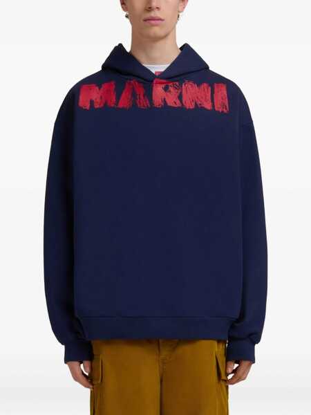Bluze de trening Marni Sweatshirt With Maxi Logo Print BLUE Barbati (BM 18968614) 3