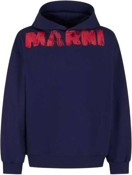 Bluze de trening Marni Sweatshirt With Maxi Logo Print BLUE Barbati (BM 18968614) 1