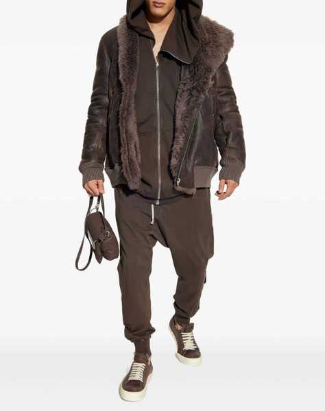 Bomber jacket Rick Owens Leather Bomber Jacket GREY Barbati (BM 18968629) 2