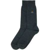 Sosete Dama - Sosete Vivienne Westwood Socks With Orb Embroidery CHARCOAL Femei (BM 18968632) - B-mall.ro