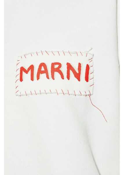 Bluze de trening Marni Sweatshirt With Logo Patch IVORY Barbati (BM 18968650) 4