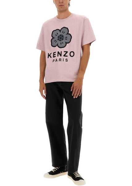Tricouri Kenzo Oversized T-Shirt With Boke Flower Embroidery PINK Barbati (BM 18968686) 2