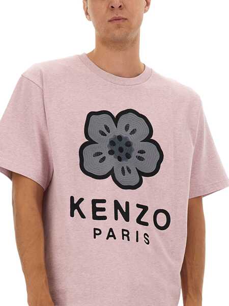 Tricouri Kenzo Oversized T-Shirt With Boke Flower Embroidery PINK Barbati (BM 18968686) 4