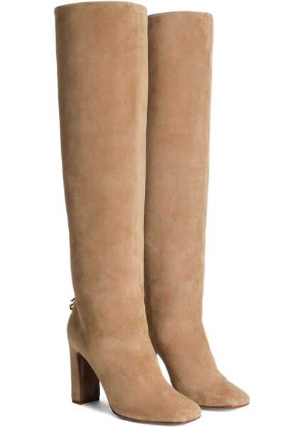 Incaltaminte Dolce & Gabbana Jackie Suede Boots BEIGE Femei (BM 18968776) 2