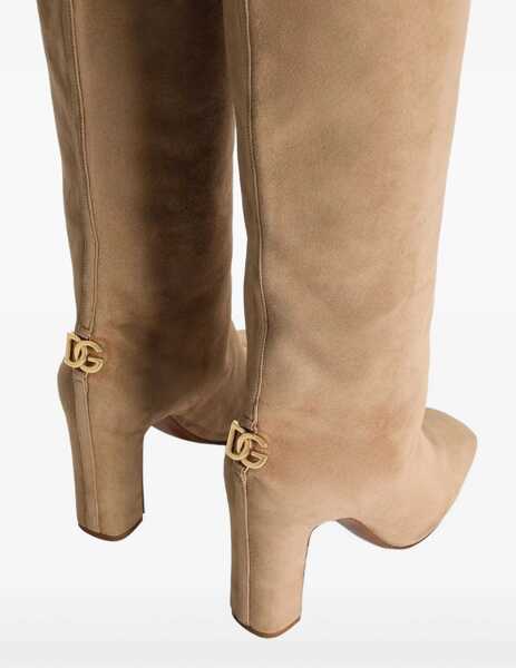 Incaltaminte Dolce & Gabbana Jackie Suede Boots BEIGE Femei (BM 18968776) 3