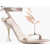 3JUIN Satin Kimi Sandals With Decorative Feathers 10Cm Beige