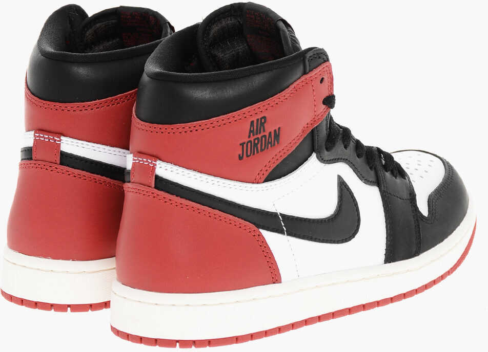 Sneakers Nike Air Jordan Color Block Leather High Top Sneakers Black & White Barbati (BM 18968833) 2