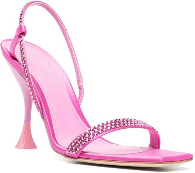 Sandale cu toc 3JUIN Satin Eloise Sandals With Rhinestones 10Cm Pink Femei (BM 18968836) 2