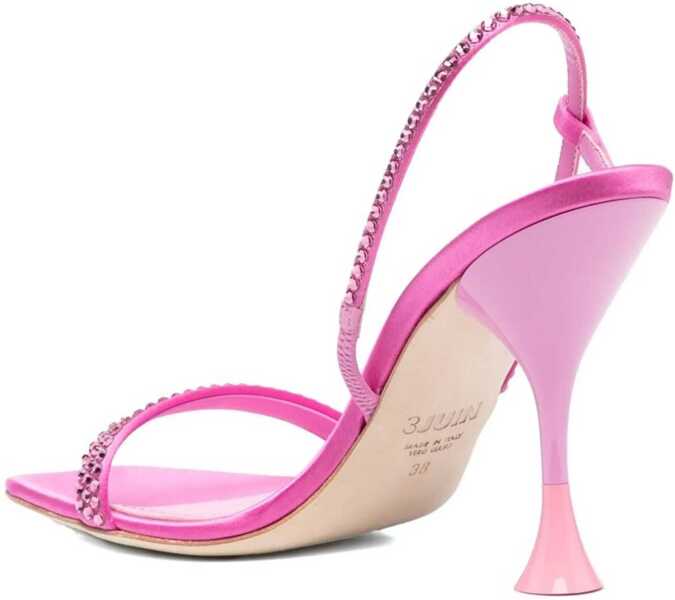 Sandale cu toc 3JUIN Satin Eloise Sandals With Rhinestones 10Cm Pink Femei (BM 18968836) 3