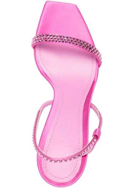 Sandale cu toc 3JUIN Satin Eloise Sandals With Rhinestones 10Cm Pink Femei (BM 18968836) 4