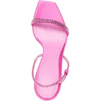 Sandale cu toc Dama - Sandale cu toc 3JUIN Satin Eloise Sandals With Rhinestones 10Cm Pink Femei (BM 18968836) - B-mall.ro