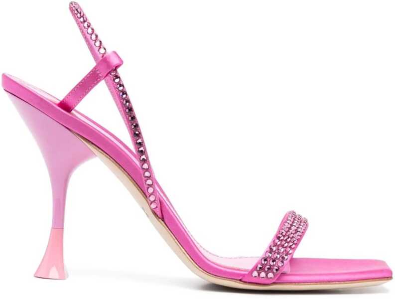 Sandale cu toc 3JUIN Satin Eloise Sandals With Rhinestones 10Cm Pink Femei (BM 18968836) 1