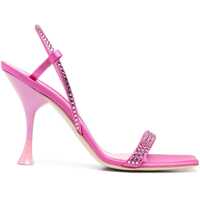 Sandale cu toc Satin Eloise Sandals With Rhinestones 10Cm Femei